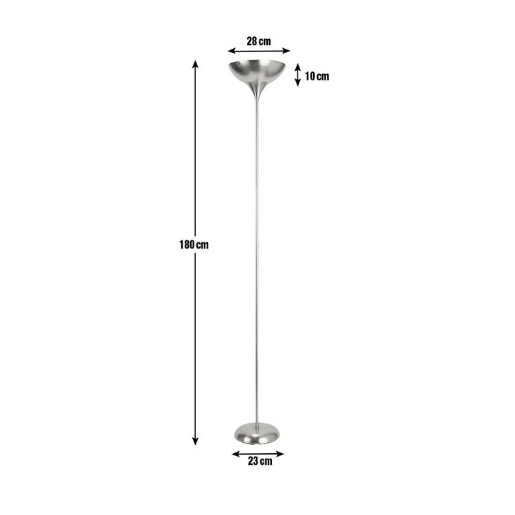 Argos Home torchiere uplighter brushed chrome, UK version