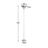 Argos Home torchiere uplighter brushed chrome, UK version