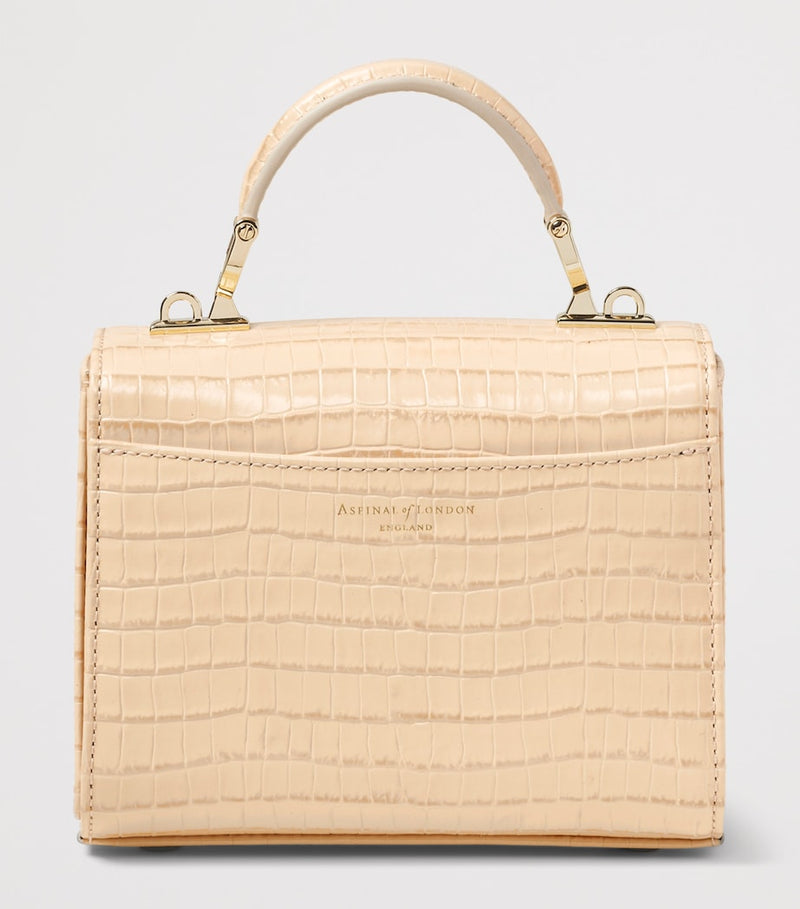 Aspinal of London handbag mini Mayfair top-handle leather, imported from the UK