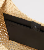 LOEWE small raffia punch-hole hobo bag, imported from the UK