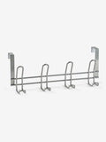 Silver over door hook for bathroom use, 18x45x12.5cm (British brand)