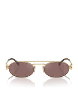 Harrods Miu Miu Metal Oval Sunglasses- Buy online at McGrocer