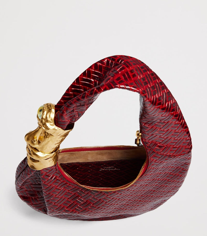 Schiaparelli Soufflé shoulder bag woven leather (British brand)