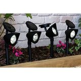 Sainsbury's black solar spotlights 4-pack - British product