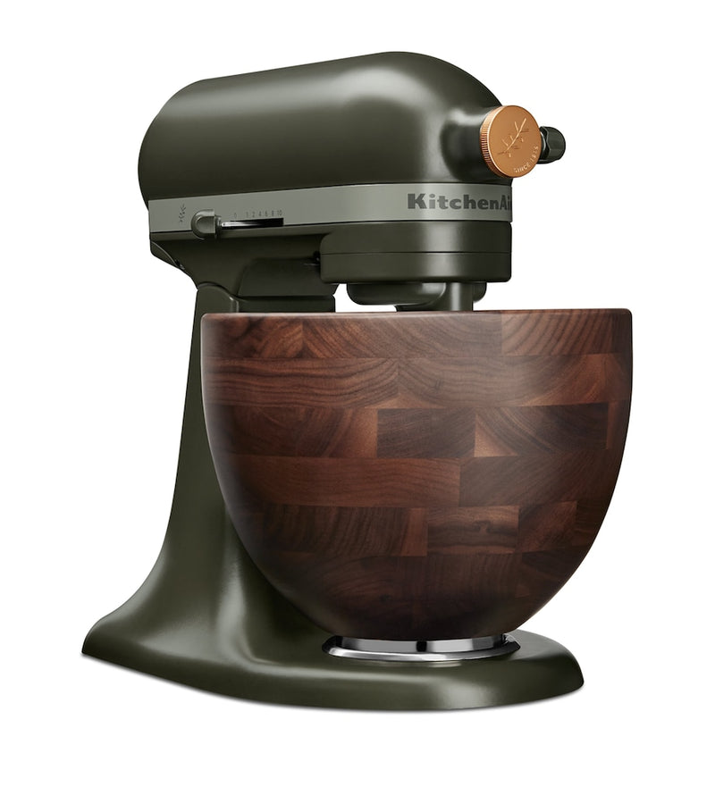 KitchenAid Evergreen Artisan stand mixer with walnut bowl 4.7L - British product