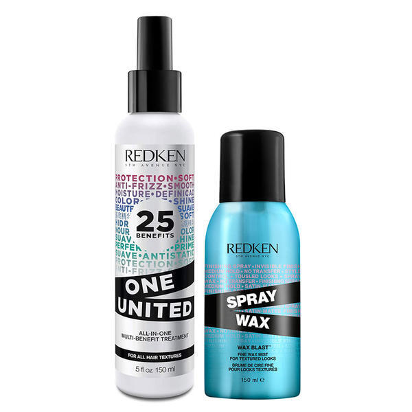 Redken One United multi-benefit treatment and spray wax duo 150ml, imported from the UK
