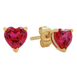 Revere ruby heart stud earrings, imported from the UK