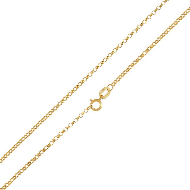 Revere 9ct yellow gold fine round belcher chain 20 inch (British brand)