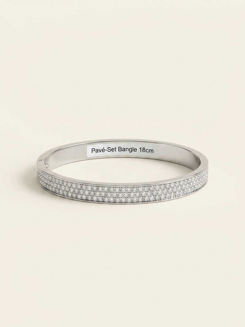 Cartier LOVE Pavéd medium white gold bracelet with diamonds, UK version