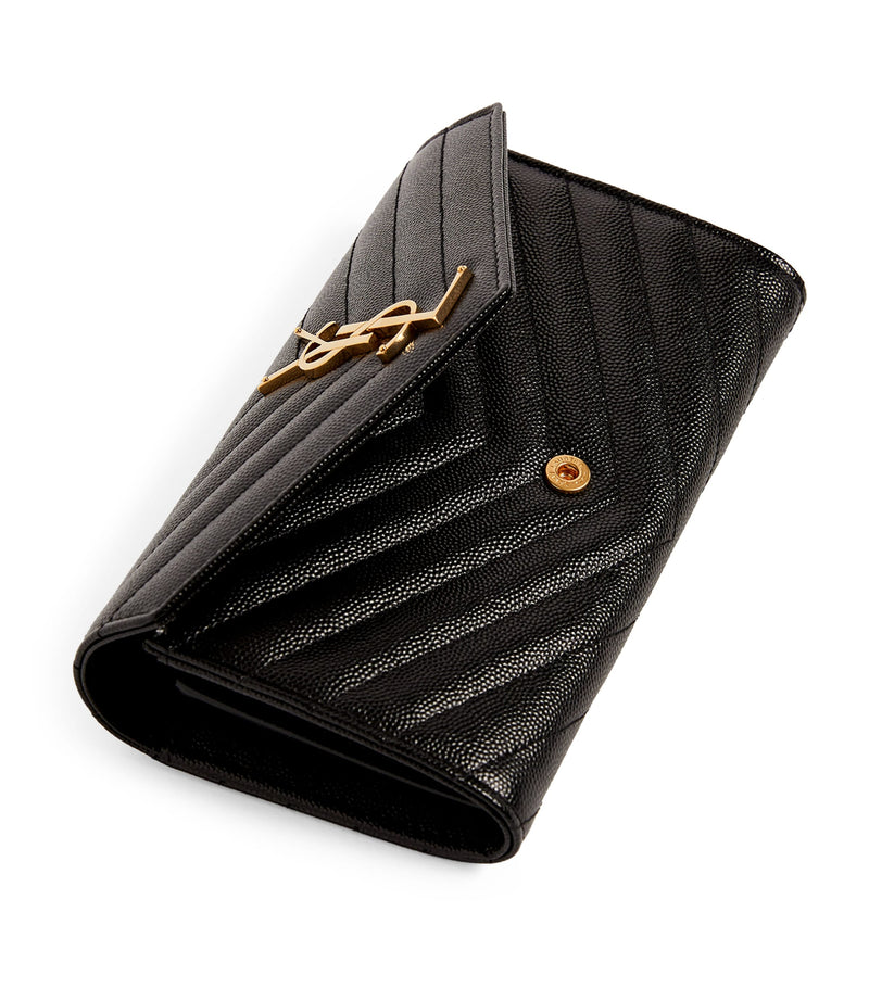 Saint Laurent Envelope leather wallet H11cm W19cm, UK version