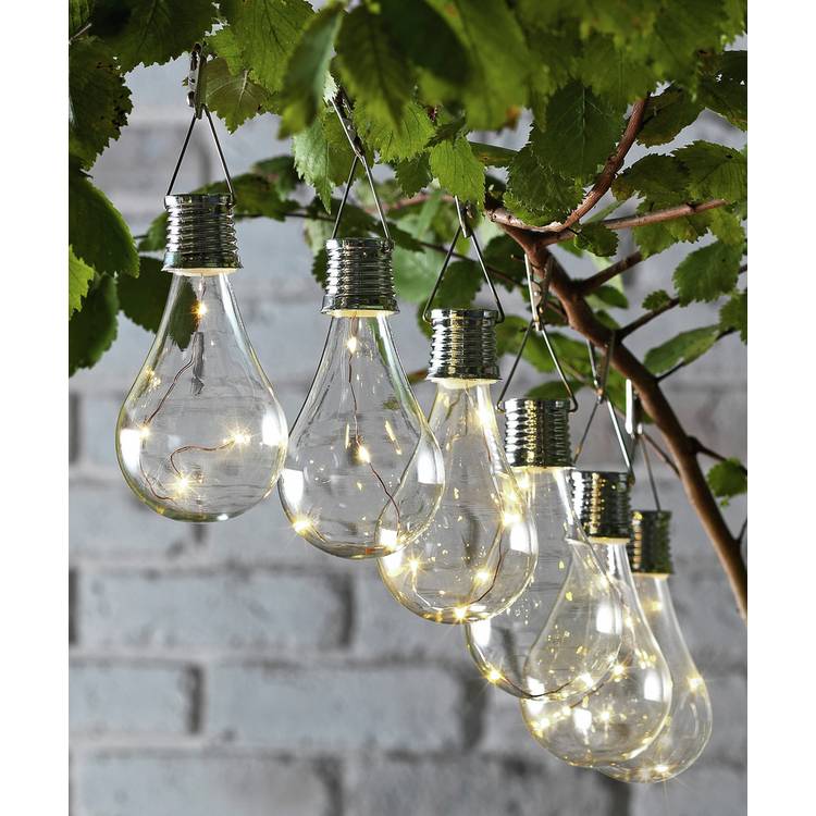 Sainsbury's set of 6 solar lightbulb lanterns - British product