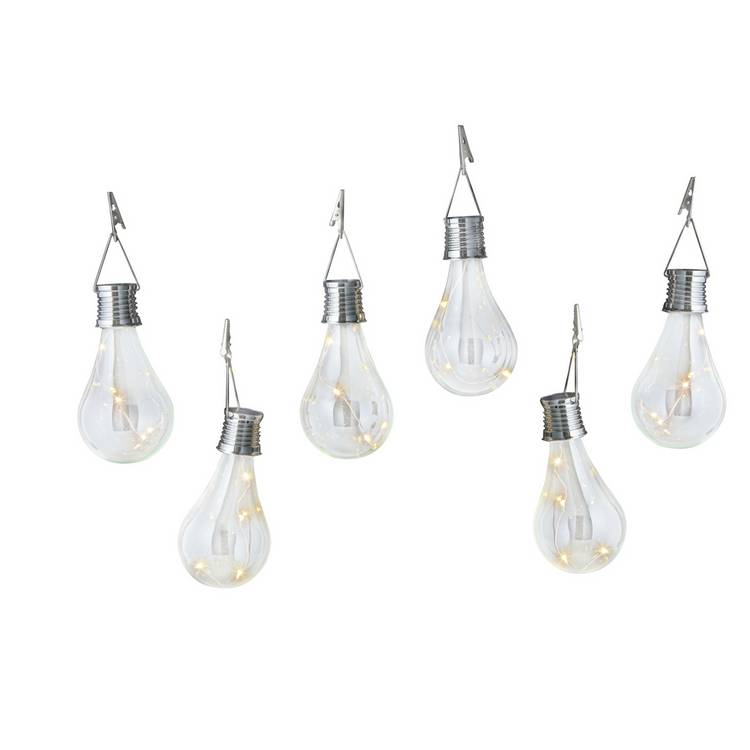 Sainsbury's set of 6 solar lightbulb lanterns - British product