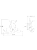 Antler wall light, natural wood-effect finish (British brand)
