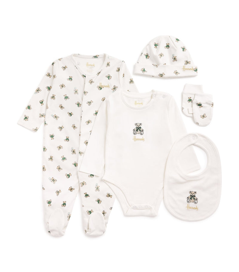 Harrods Pima Cotton Bear Baby Gift Set 0-18 Months, UK version