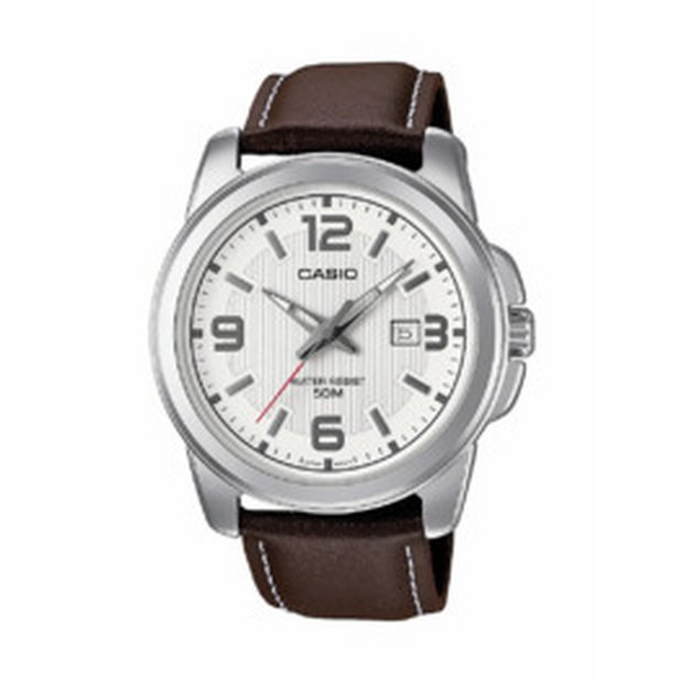 Casio watch brown genuine leather strap, imported from the UK
