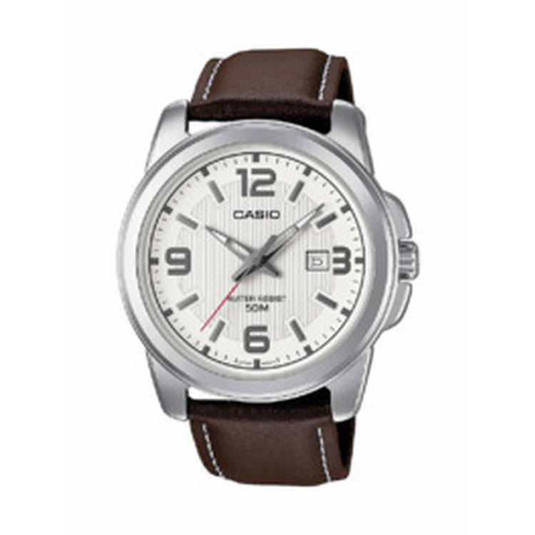 Casio watch brown genuine leather strap, imported from the UK