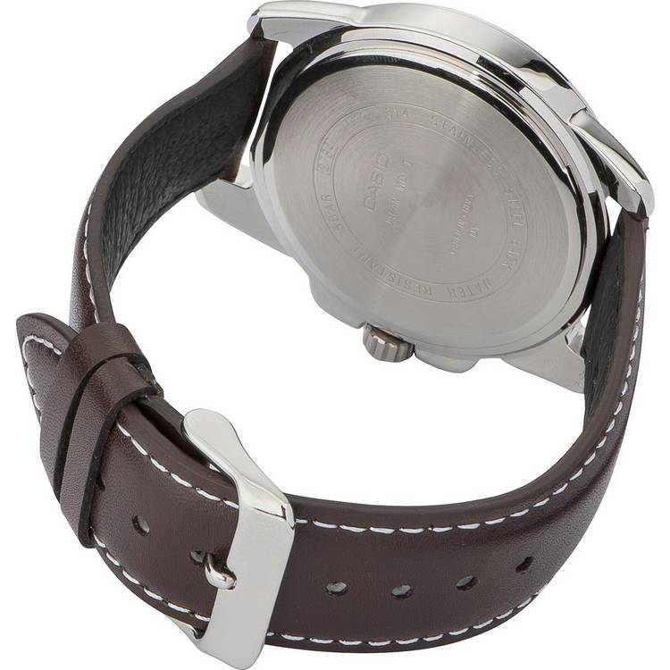Casio watch brown genuine leather strap, imported from the UK
