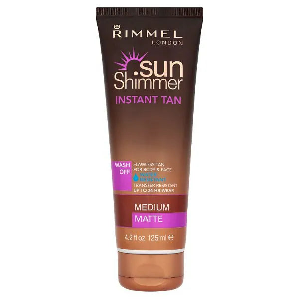 Rimmel Instant Tan Medium Matte 125ml, imported from the UK