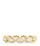 Harrods Jade Trau Large Yellow Gold and Diamond Alchemy Maverick Eternity Ring- Buy online at McGrocer
