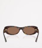 Jimmy Choo Havana oval sunglasses with crystal logo (British brand)