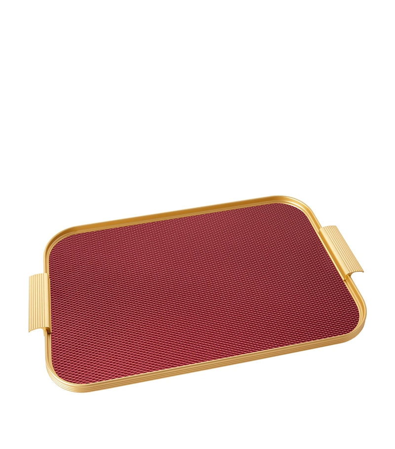 Kaymet aluminium serving tray with curved handles 46cm x 30cm, UK version