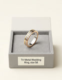 Cartier Vendome tri-colour gold wedding ring 3.5mm - British product