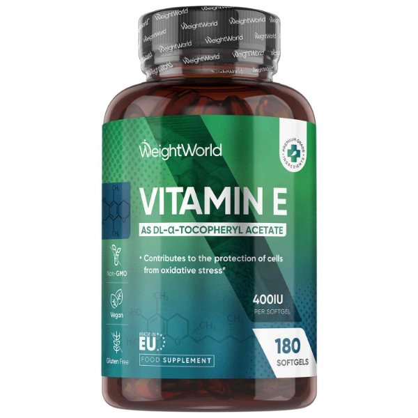 WeightWorld Vitamin E 400IU 180 softgels (British brand)