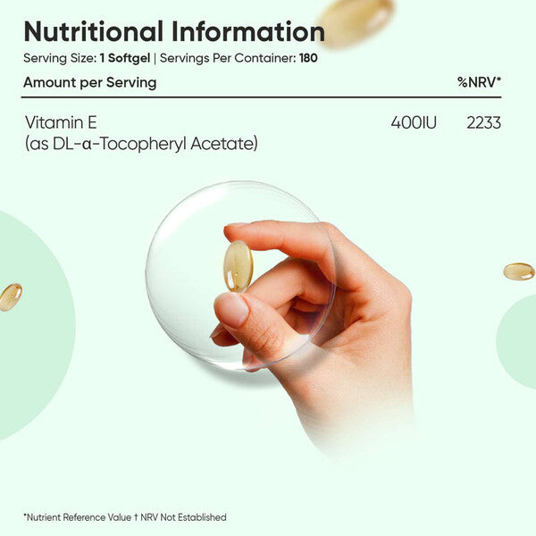 WeightWorld Vitamin E 400IU 180 softgels (British brand)