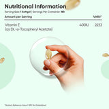 WeightWorld Vitamin E 400IU 180 softgels (British brand)