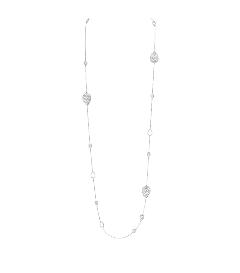 Boucheron Serpent Bohème white gold diamond long necklace (British brand)