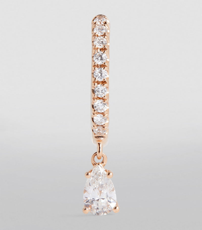 Anita Ko single huggie earring rose gold diamond, imported from the UK