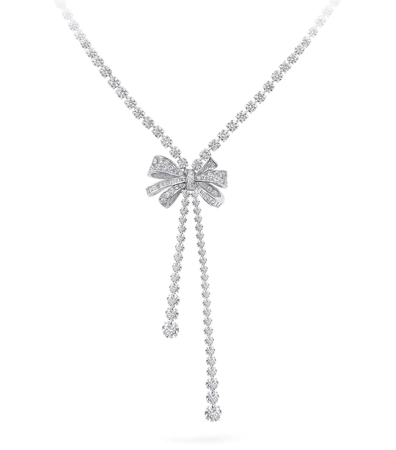 Graff Tilda's Bow white gold diamond necklace, UK version