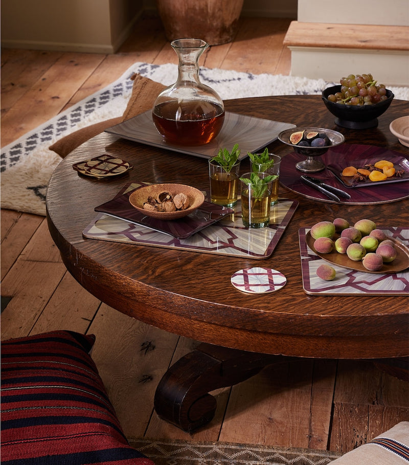 Hestia Arabesque round coasters set of 4, UK version