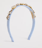 David Charles diamanté and faux pearl-embellished headband - British product