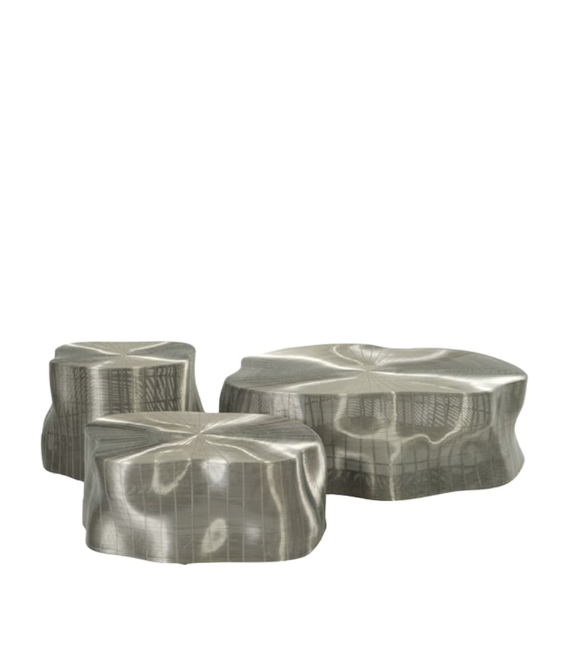 Roche Bobois Iron Tree coffee table, hand-woven stainless steel, UK version