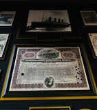 Leipzig Galleries Titanic survivor autograph and coal relic display frame 92cm x 92cm, UK version