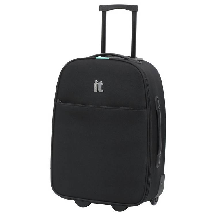 it Luggage soft cabin suitcase black 39 litres, imported from the UK