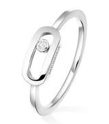 Harrods Messika Move Uno White Gold and Diamond Ring (0.01ct)- Buy online at McGrocer