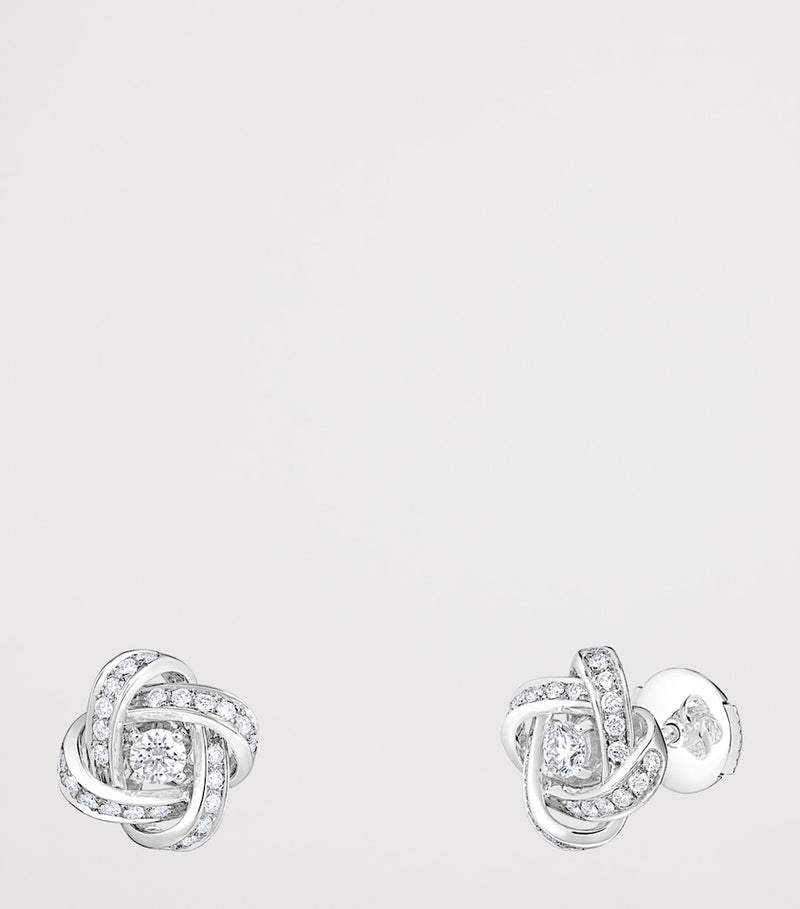 Boucheron Pivoine stud earrings white gold diamond - British product