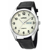 Argos Lorus Men's Black Leather Strap Watch- Buy online at McGrocer