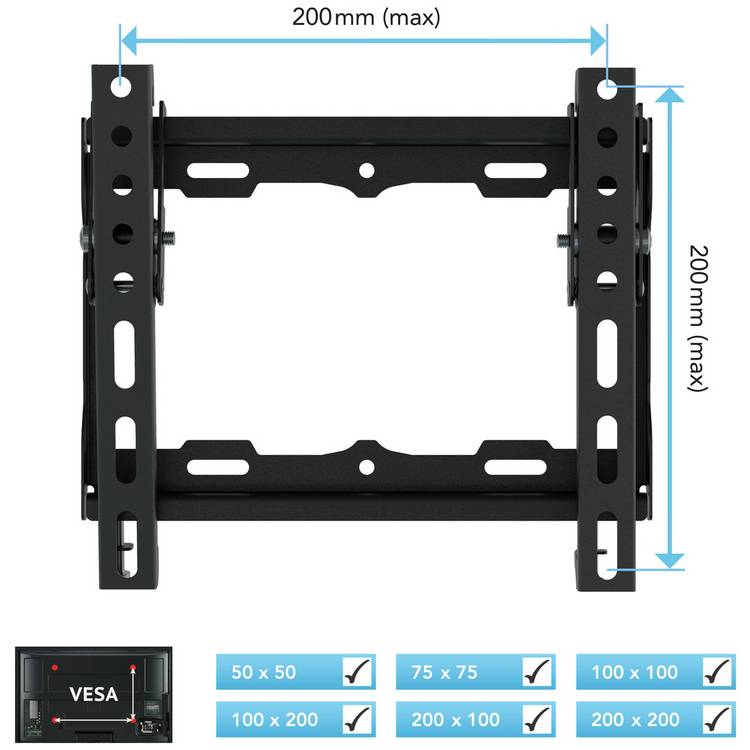 AVF tilting TV bracket 43 inch - British product