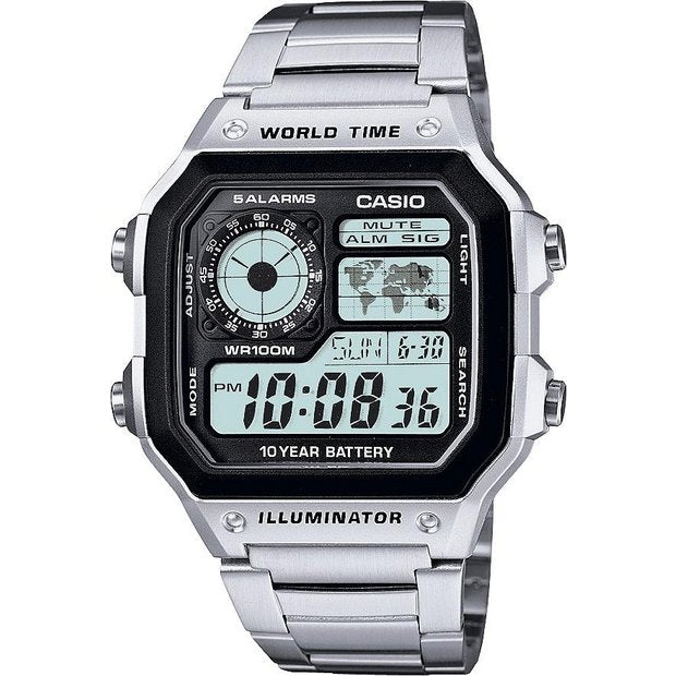 Casio Illuminator watch stainless steel bracelet (British brand)