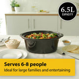 Crockpot 6.5 litre black slow cooker - British product