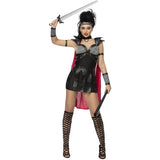 Fieber Schwarzes Gladiatorinnen-Kostümkleid, UK-Version