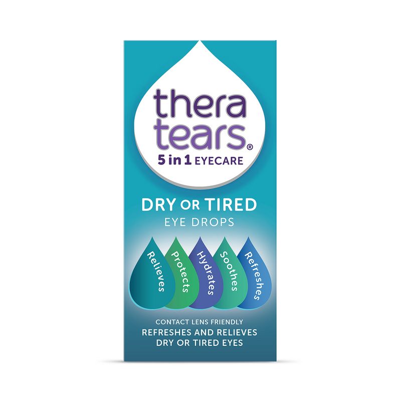 TheraTears 5-in-1 dry or tired eye drops 10ml, UK version