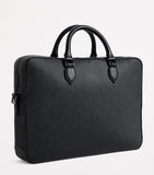 Saffiano Leather Briefcase with Compartmentalised Interior 30x40x7cm