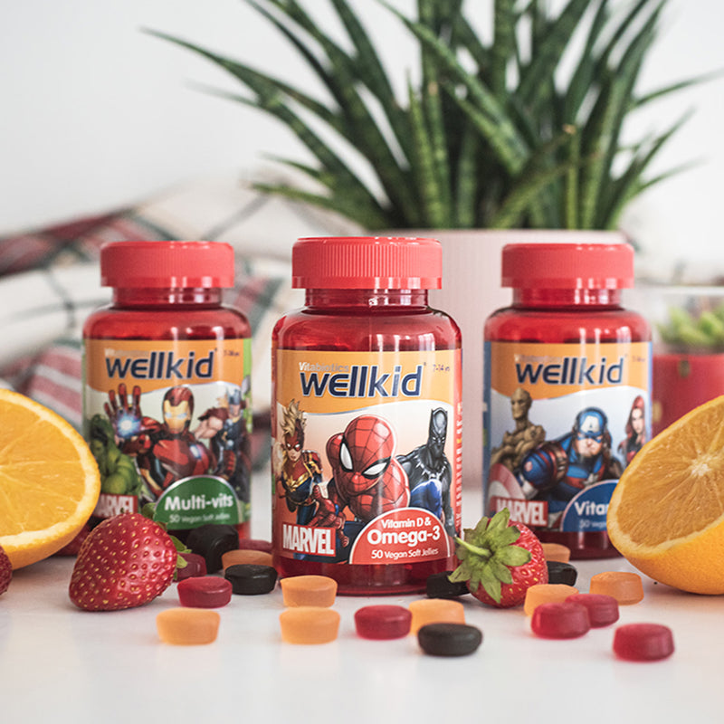 Vitabiotics Wellkid Marvel Vitamin D Soft Jellies 50 (British brand)