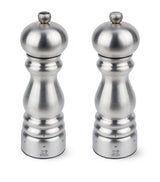 Harrods Peugeot Paris Chef Stainless Steel Salt and Pepper Mill Set 18cm- Buy online at McGrocer