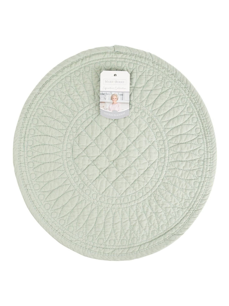 Mary Berry green signature cotton pistachio placemat, imported from the UK