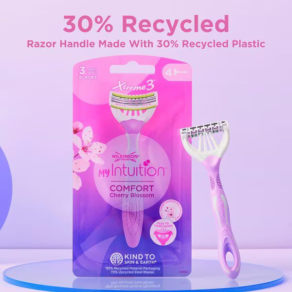 Wilkinson Sword Disposable Razors Cherry Blossom 4 Pack (British brand)